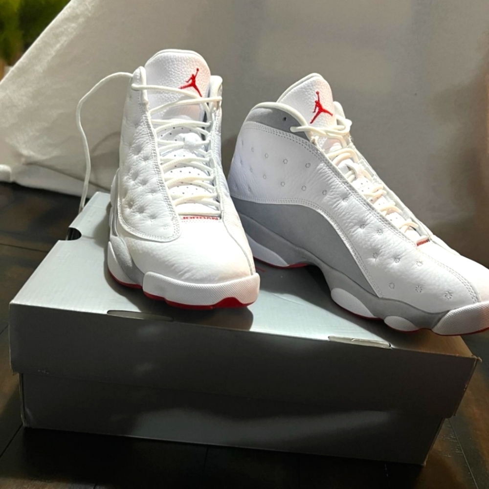 Jordan 13 Retro White/True Red-Wolf Grey